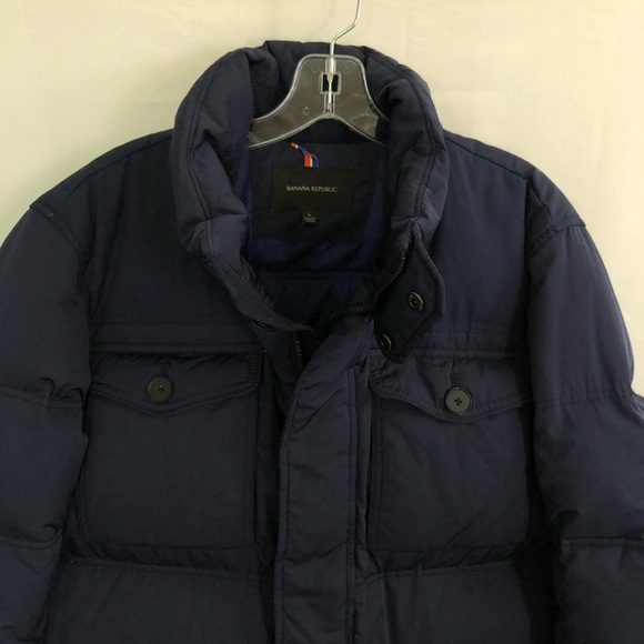 BANANA REPUBLIC Down Puffer Winter Coat Jacket L - Picture 2 of 6